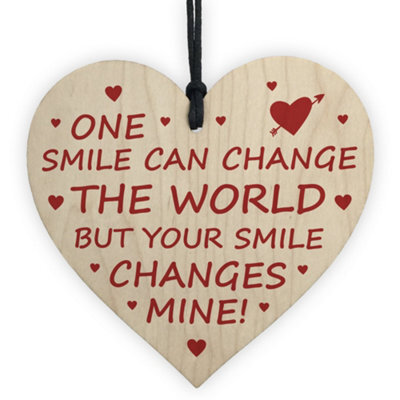 Red Ocean Novelty Wooden Heart Valentines Day Anniversary Gift For Boyfriend Girlfriend Husband Wife - image 1