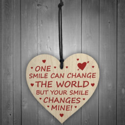 Red Ocean Novelty Wooden Heart Valentines Day Anniversary Gift For Boyfriend Girlfriend Husband Wife - thumbnail 2
