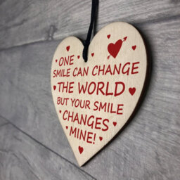 Red Ocean Novelty Wooden Heart Valentines Day Anniversary Gift For Boyfriend Girlfriend Husband Wife - thumbnail 7