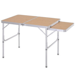 Outsunny 3Ft Aluminium Picnic Table W/side Desktop Outdoor Bbq Party Portable - thumbnail 2