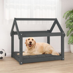 Walplus Dog Bed Grey 81X60X70 Cm Solid Wood Pine - thumbnail 1