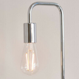 Modern Hangman Table Lamp Chrome Industrial Metal Arm Bedside Desk Light Base - thumbnail 4