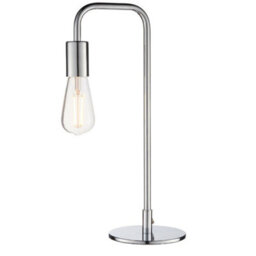 Modern Hangman Table Lamp Chrome Industrial Metal Arm Bedside Desk Light Base - thumbnail 1