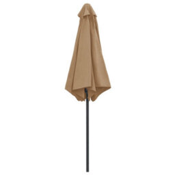 Berkfield Outdoor Parasol With Aluminium Pole 270X246 Cm Taupe - thumbnail 4