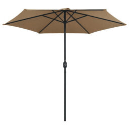Berkfield Outdoor Parasol With Aluminium Pole 270X246 Cm Taupe - thumbnail 3