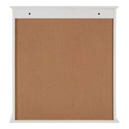Orsina White Wood 2 Door Wall Cabinet, Decorative Wall Cabinet With Doors & Shelves, Kitchen Wall Storage Unit - thumbnail 5