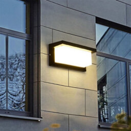 Thehotsale Outdoor And Indoor Black Ip65 Waterproof Rectangular Led Wall Light, Warm Light