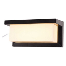 Thehotsale Outdoor And Indoor Black Ip65 Waterproof Rectangular Led Wall Light, Warm Light - thumbnail 6