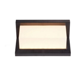 Thehotsale Outdoor And Indoor Black Ip65 Waterproof Rectangular Led Wall Light, Warm Light - thumbnail 7
