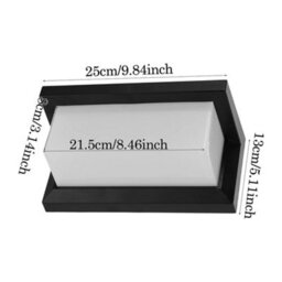 Thehotsale Outdoor And Indoor Black Ip65 Waterproof Rectangular Led Wall Light, Warm Light - thumbnail 9