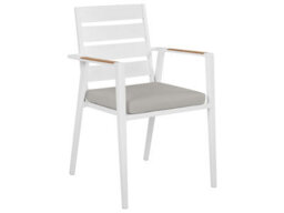 Beliani Garden Dining Set 6 Seater Valcanetto/taviano With Cushions Metal Grey - thumbnail 9