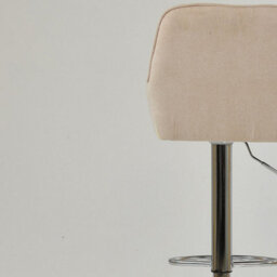 Lakeland Furniture Blair Cream Fabric Chrome Gas Lift Bar Stool - thumbnail 7