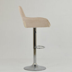 Lakeland Furniture Blair Cream Fabric Chrome Gas Lift Bar Stool - thumbnail 5