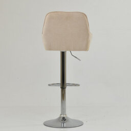 Lakeland Furniture Blair Cream Fabric Chrome Gas Lift Bar Stool - thumbnail 6