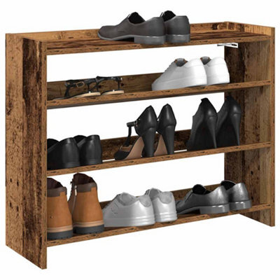 Berkfield Shoe Rack Old Wood 80X25X61.5 Cm Engineered Wood - image 1