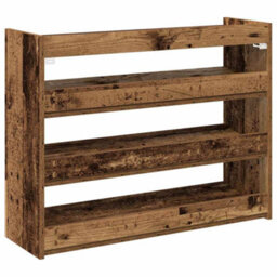 Berkfield Shoe Rack Old Wood 80X25X61.5 Cm Engineered Wood - thumbnail 6