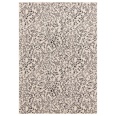 Black Modern Easy To Clean Dotted Rug For Diningroom-80Cm X 150Cm - image 1