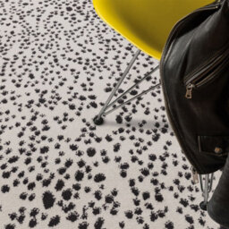 Black Modern Easy To Clean Dotted Rug For Diningroom-80Cm X 150Cm - thumbnail 2
