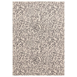 Black Modern Easy To Clean Dotted Rug For Diningroom-80Cm X 150Cm - thumbnail 1