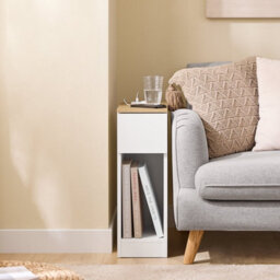 Sobuy Fbt111-E-Nw,slim Bedside Table With Charging Station & Standard Outlet & Usb Port & Type-C Port - thumbnail 7