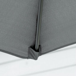 Outsunny 3M Cantilever Parasol With Easy Lever Crank Handle 6 Metal Ribs Grey - thumbnail 7