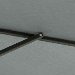 Outsunny 3M Cantilever Parasol With Easy Lever Crank Handle 6 Metal Ribs Grey - thumbnail 8