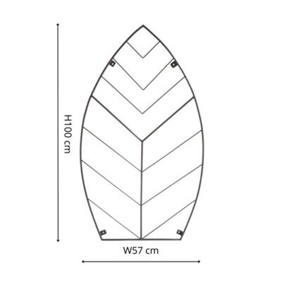 Ivyline Outdoor Leaf Trellis Zinc H100Cm W80Cm - image 1
