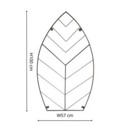 Ivyline Outdoor Leaf Trellis Zinc H100Cm W80Cm - thumbnail 1