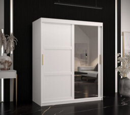 Arte Ramiro Ii Contemporary 2 Sliding Door Wardrobe 5 Shelves 2 Rails White Matt (H)2000mm (W)1500mm (D)620mm - thumbnail 2