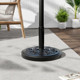 Thehotsale 20Kg Parasol Base Heavy Duty Round Cement Umbrella Stand For Outdoor Deck Garden With Flower Decorative Pattern - thumbnail 2