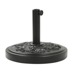 Thehotsale 20Kg Parasol Base Heavy Duty Round Cement Umbrella Stand For Outdoor Deck Garden With Flower Decorative Pattern - thumbnail 3