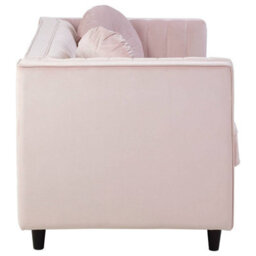 Orsina Farah 2 Seat Pink Velvet Sofa - thumbnail 3