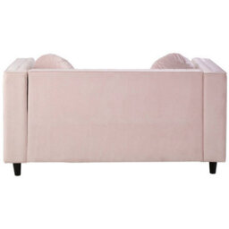 Orsina Farah 2 Seat Pink Velvet Sofa - thumbnail 4