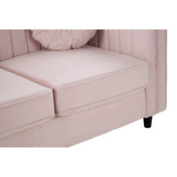 Orsina Farah 2 Seat Pink Velvet Sofa - thumbnail 8
