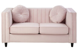 Orsina Farah 2 Seat Pink Velvet Sofa - thumbnail 9
