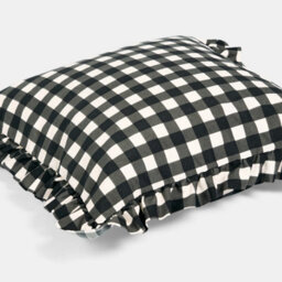 Ohs 2 X Gingham Faux Linen Frill Cushion Covers - thumbnail 5