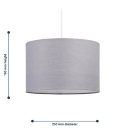 First Choice Lighting Dark Grey 25Cm Ceiling Lamp Shade - thumbnail 4