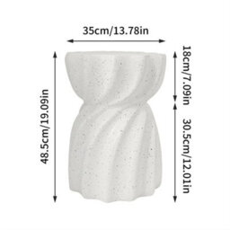 Unique Outdoor Concrete Side Table Garden Stool Round Patio Mgo End Table Accent - thumbnail 2