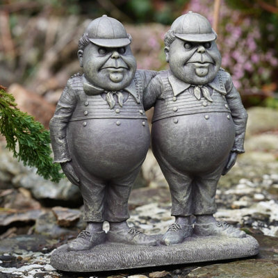 Burgess Tweedledee Tweedledum Resin Statue Alice In Wonderland Sculpture Outdoor Garden Decoration Large Home Ornament - image 1