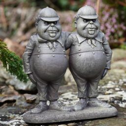 Burgess Tweedledee Tweedledum Resin Statue Alice In Wonderland Sculpture Outdoor Garden Decoration Large Home Ornament - thumbnail 1