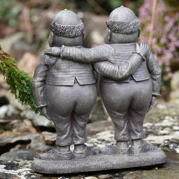 Burgess Tweedledee Tweedledum Resin Statue Alice In Wonderland Sculpture Outdoor Garden Decoration Large Home Ornament - thumbnail 6