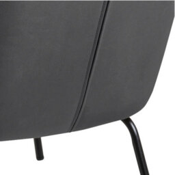 Wyld Haus Kobe Dark Grey Velvet Lounge Chair With Pocket Springs And Matt Black Steel Base - thumbnail 6