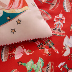 Cath Kidston Christmas Nutcracker Scene Reversible Double Duvet Cover Set With Pillowcases Red / Natural - thumbnail 4