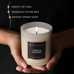 Aroma Naturals Candle 215G Vanilla Cupcake Soy Wax Scented 35H Burn Time - thumbnail 3