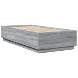 Berkfield Bed Frame With Led Without Mattress Grey Sonoma 90X200 Cm - thumbnail 3