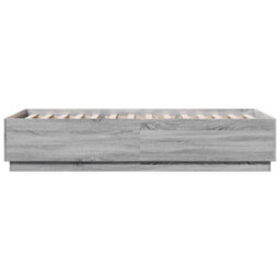 Berkfield Bed Frame With Led Without Mattress Grey Sonoma 90X200 Cm - thumbnail 7