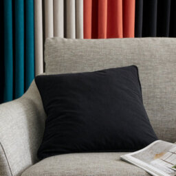 Catherine Lansfield Wilson Velvet 45X45Cm Cushion Black