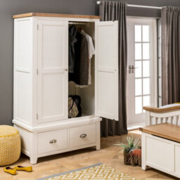 The Furniture Market Cheshire Cream Double 2 Door Wardrobe With 2 Drawers - thumbnail 4