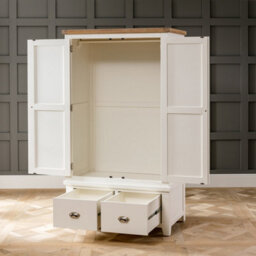 The Furniture Market Cheshire Cream Double 2 Door Wardrobe With 2 Drawers - thumbnail 7