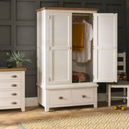 The Furniture Market Cheshire Cream Double 2 Door Wardrobe With 2 Drawers - thumbnail 6